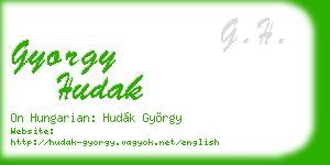 gyorgy hudak business card